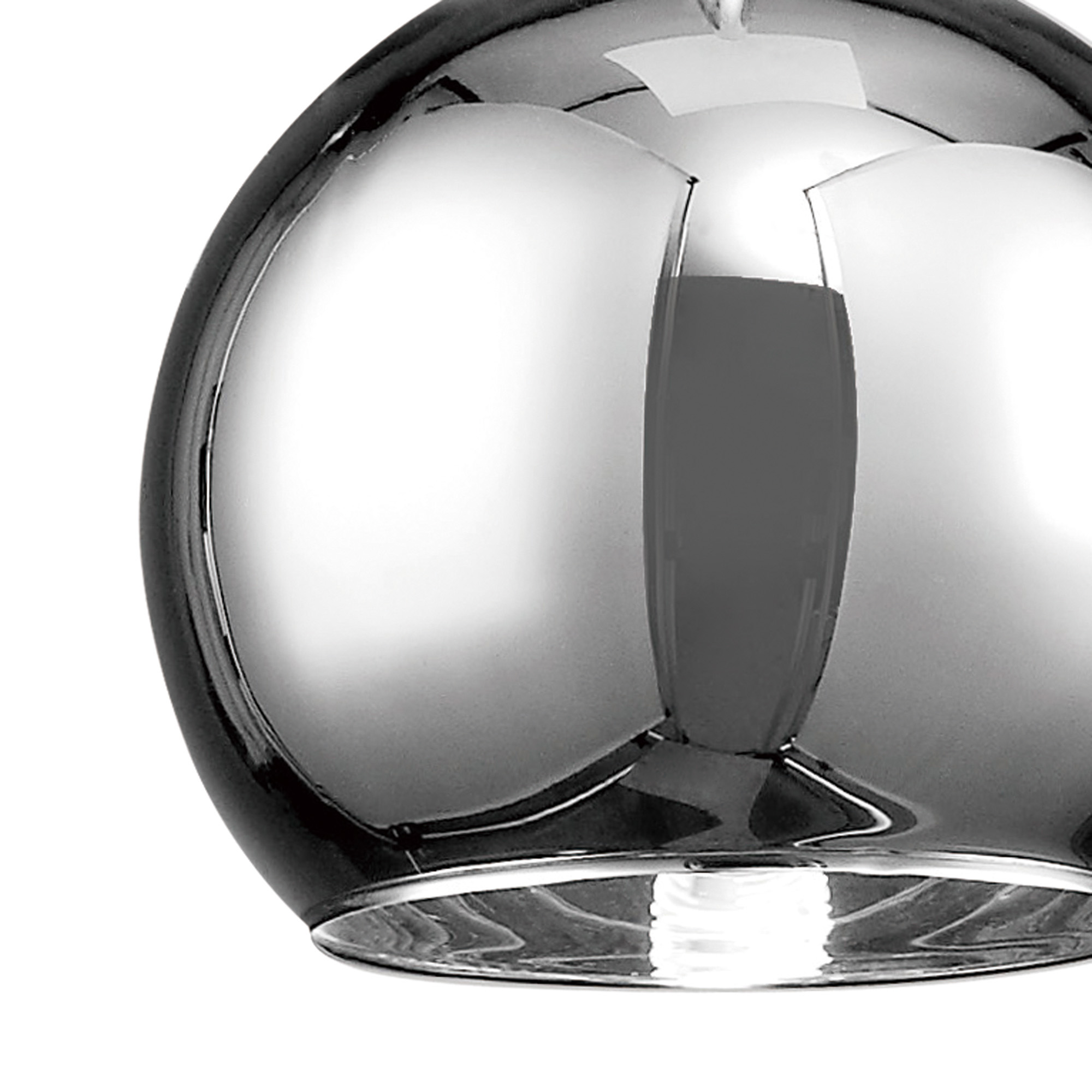 D0106 Regina Deco Regina Chrome Plated Glass Pendant 1 Light Polished